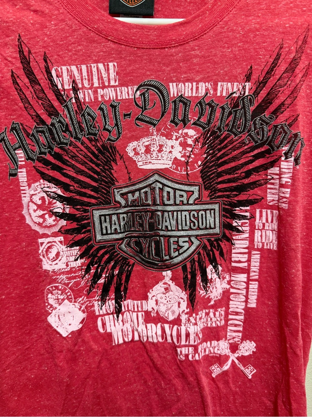 Grove’s Winchester VA  Harley-Davidson Women’s XXL Slim Fit Red Shirt